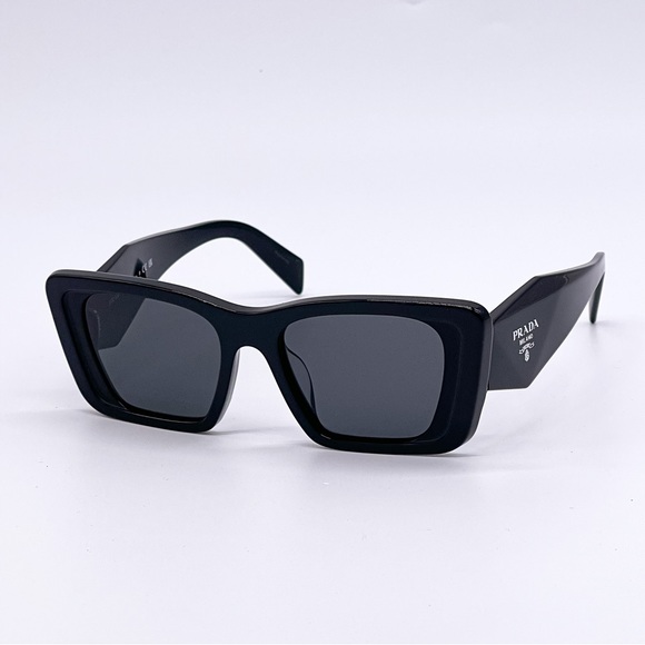 NEW PRADA PR08YSF 1AB5S0 WOMEN’S SUNGLASSES PRADA PR08YS BLACK SPR 08Y - Picture 1 of 12